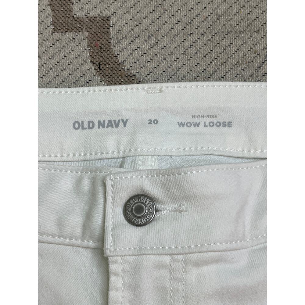 Old Navy high rise wow loose white calla lily jeans, size 20 - Picture 3 of 11